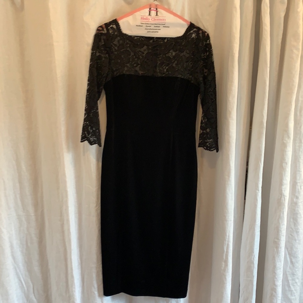 Eliza J velvet and lace cocktail dress--worn once